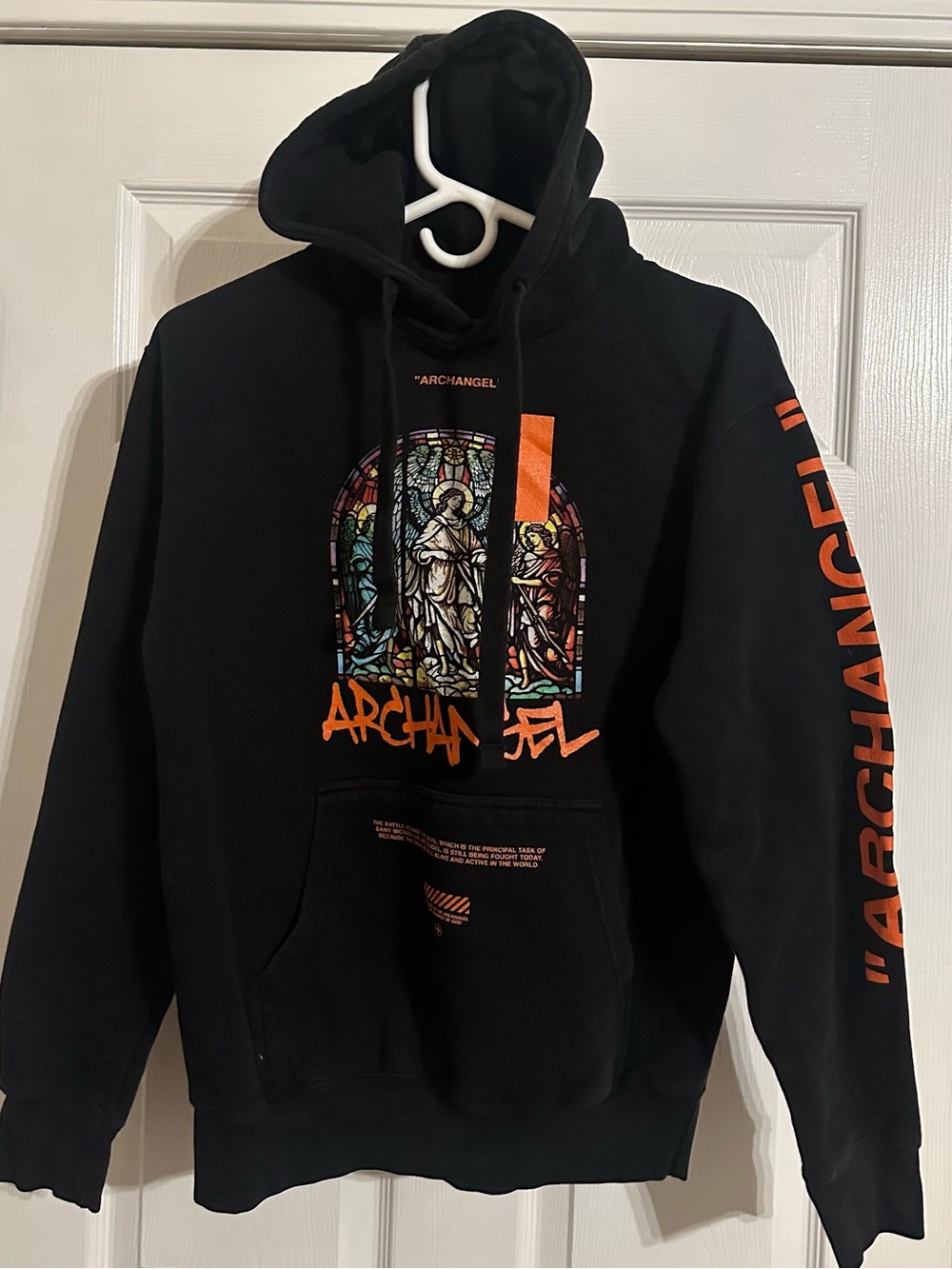 Fashion Nova Black Graphic Hoodie with White Print